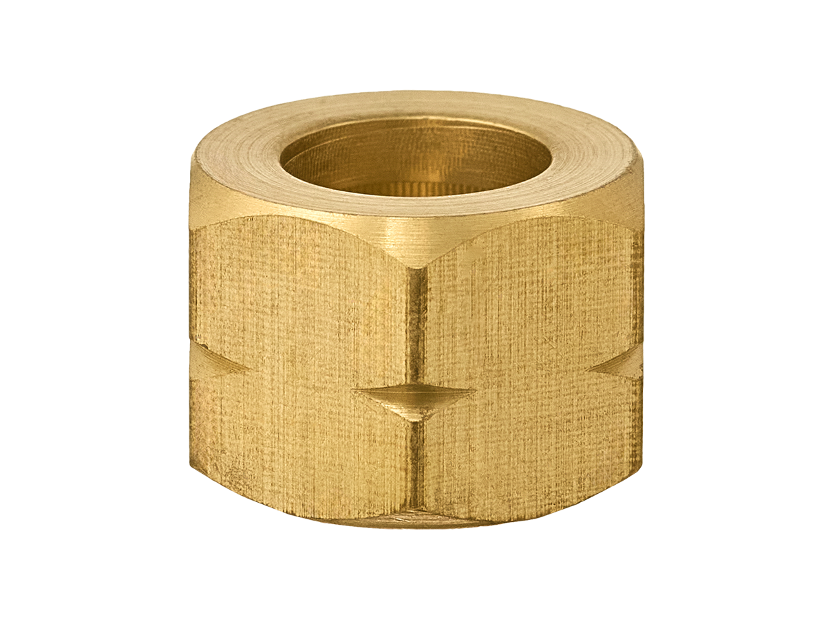 Гайка 19 М16х1,5 LH левая, латунь